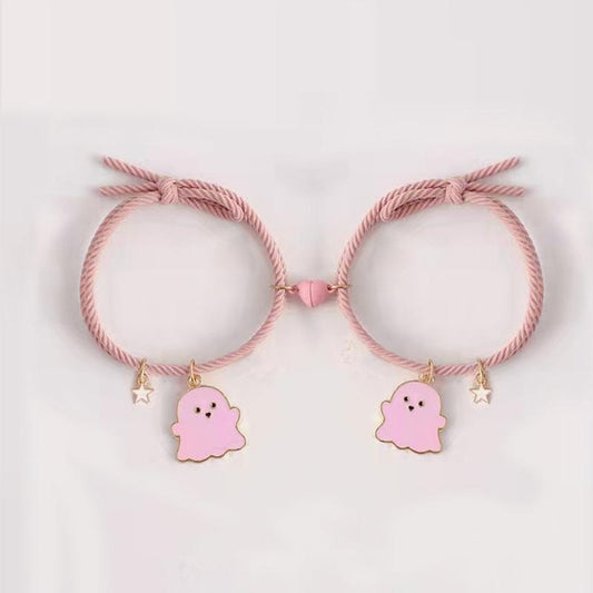 2 Pcs Ghost Charm Bracelet